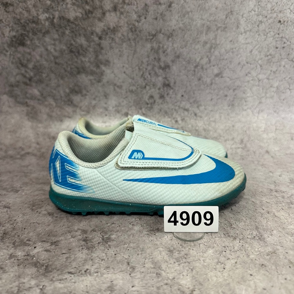 Nike Mercurial Vapor 16 Club TF Kids 9C Blue Soccer Cleats FQ8291-400 Turf Shoes